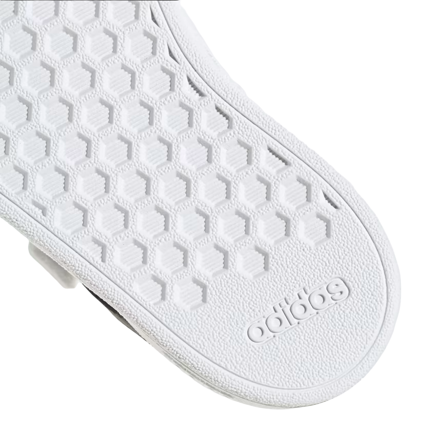 Adidas Grand Court 2.0 2.0 CF GW6527 kids' sneakers with hook-and-loop closure, white-black