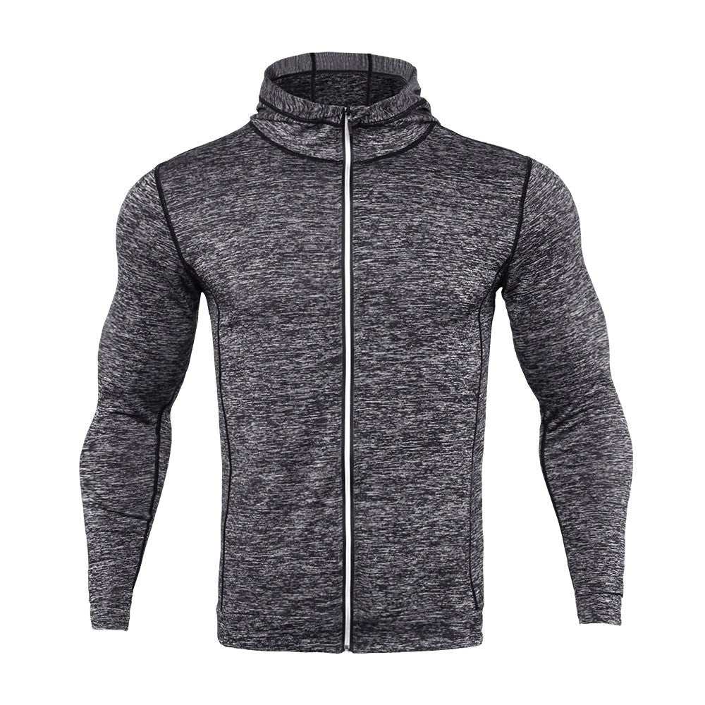 Giacca Fitness uomo con Cappuccio Zip | Felpa Palestra uomo Traspirante