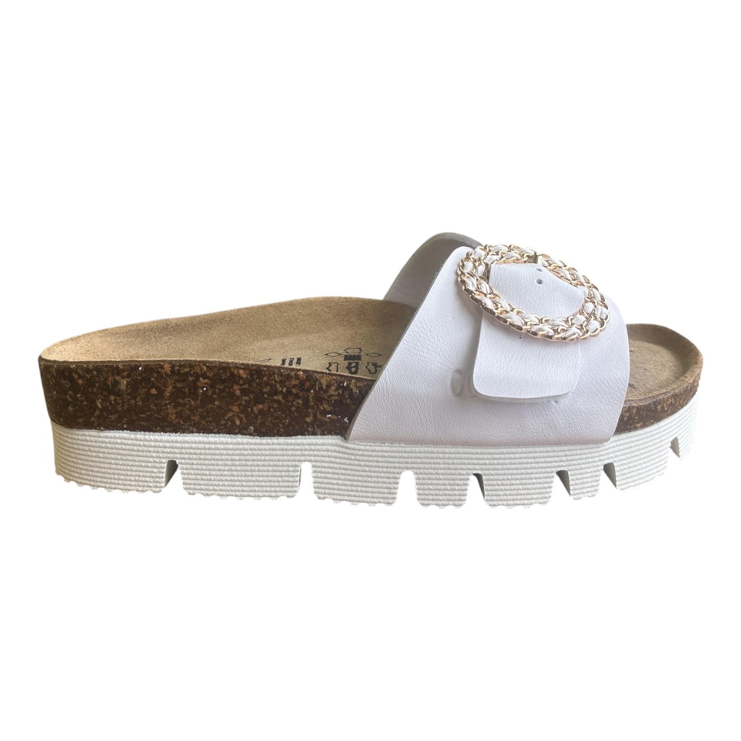 Goldstar Sandalo Comfort Fussbett Donna Bianco - GS6833TP