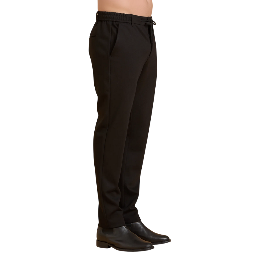 Griffai Pantalaccio Uomo Punto Milano Nero neroUGF3758 | Comfort Elasticizzato &amp; Stile Casual
