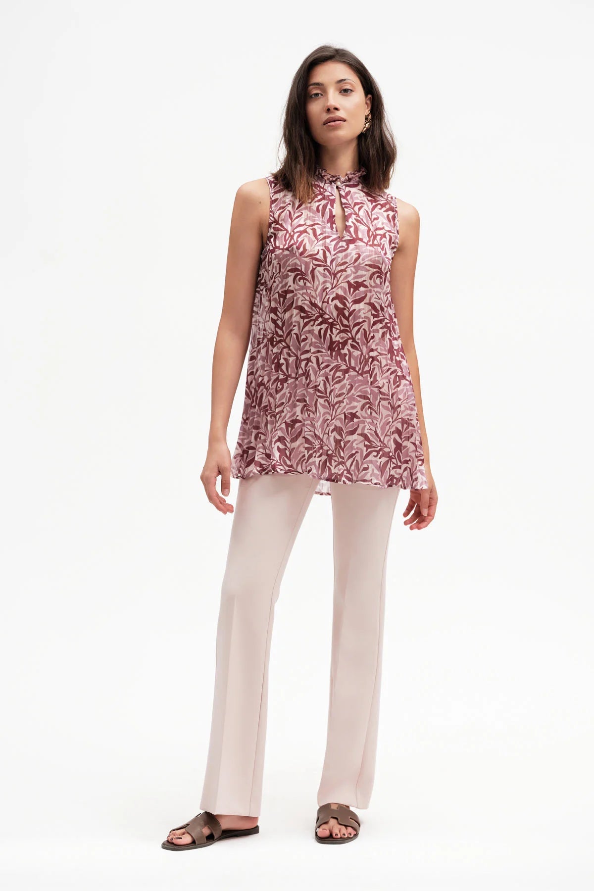 Griffai Top Lungo Donna Georgette Fantasia - DGP8102