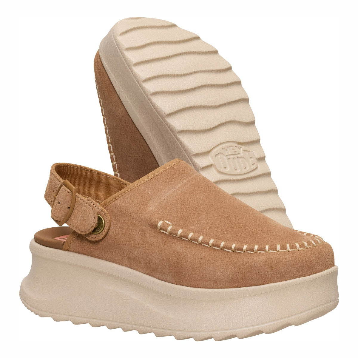 Hey Dude Delray clog suede Tan