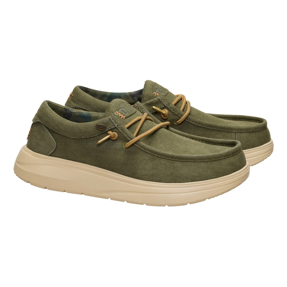 Hey Dude Wally Comf Worn Twill burnt olive- cachi
