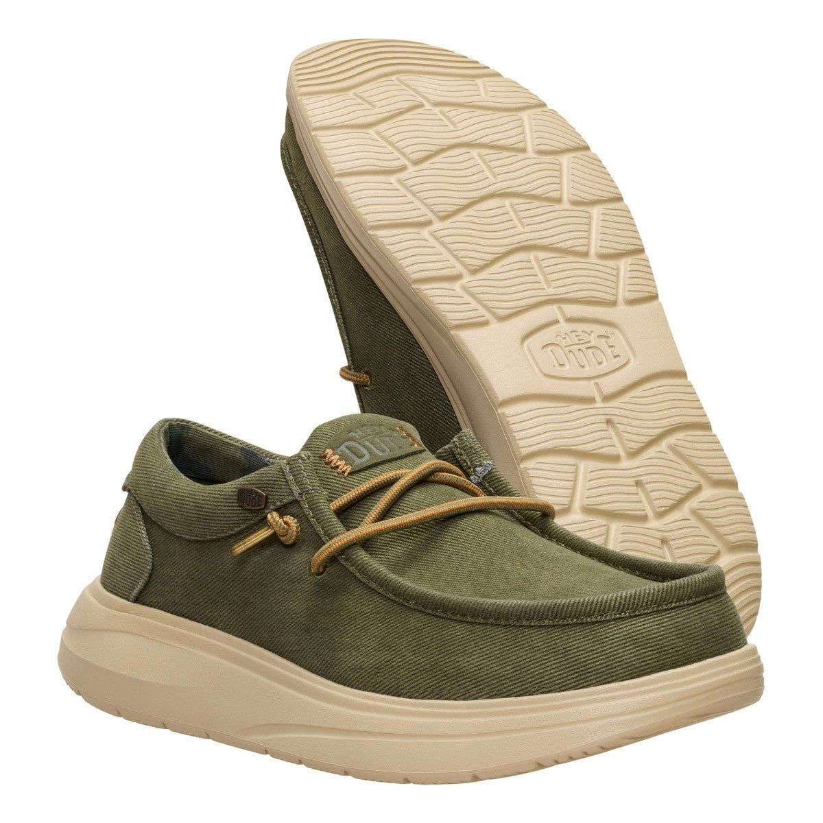 Hey Dude Wally Comf Worn Twill burnt olive- cachi