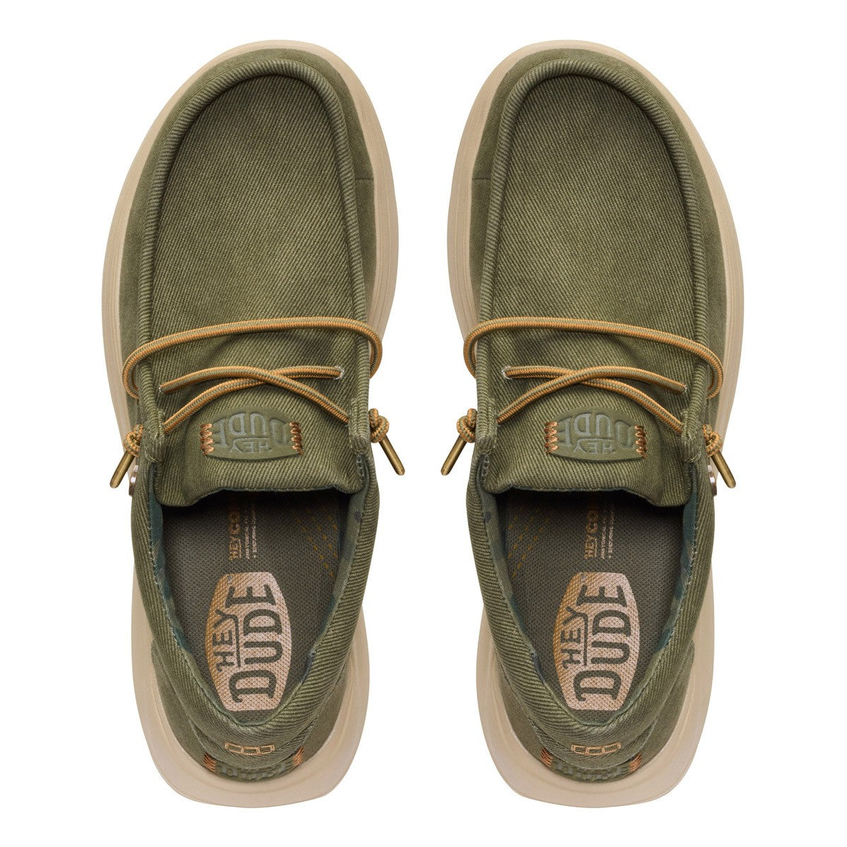Hey Dude Wally Comf Worn Twill burnt olive- cachi