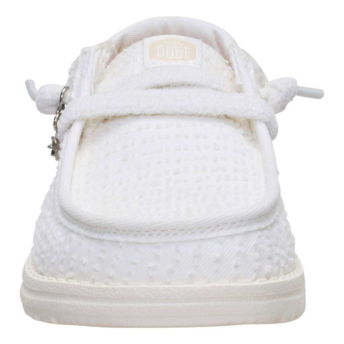 Hey Dude Wendy frayed canvas  snow white