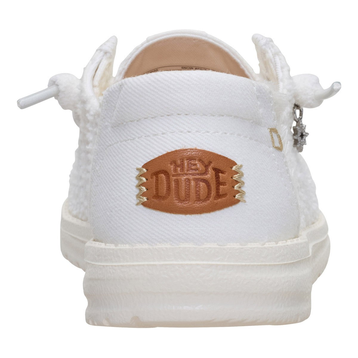 Hey Dude Wendy frayed canvas  snow white