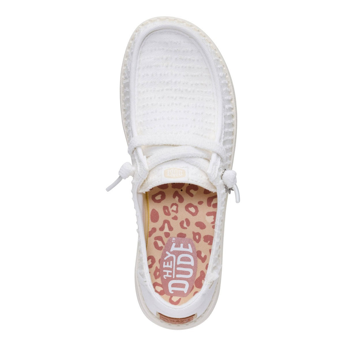 Hey Dude Wendy frayed canvas  snow white