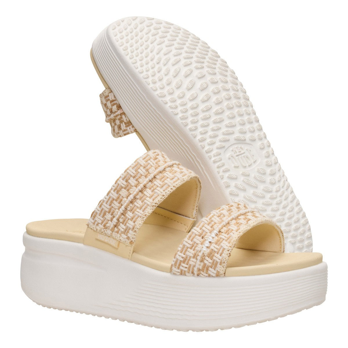 Hey Dude Austin slide woven  Beige Bianco