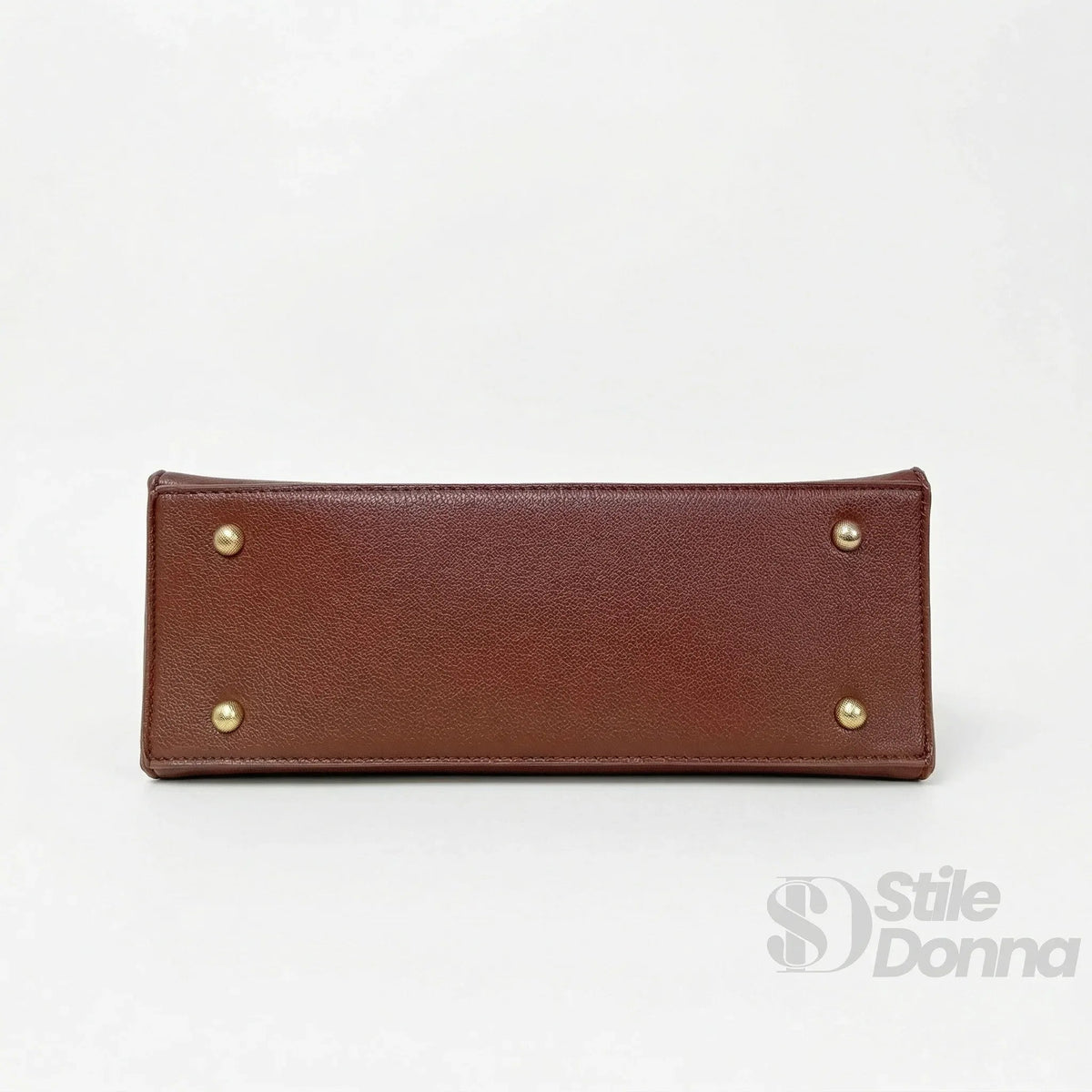 Herisson Firenze Borsa in Ecopelle con Chiusura a Quadrifoglio e Hardware Finitura Color Oro