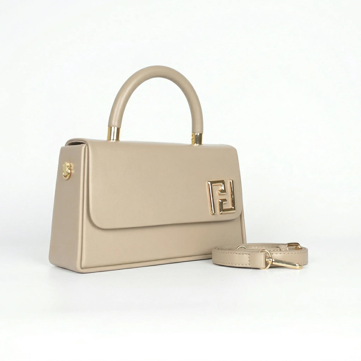 Herisson Firenze Mini Satchel con Top Handle in Ecopelle e Hardware Oro