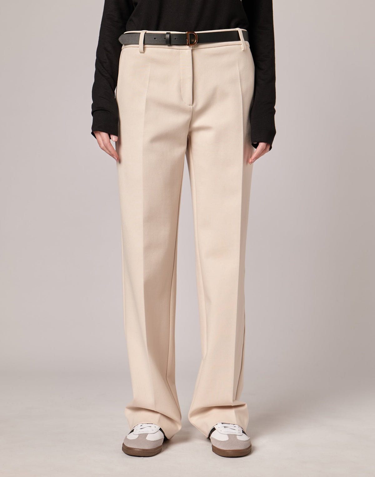 DOUUOD Pantaloni a Uomo in Punto Milano Stucco