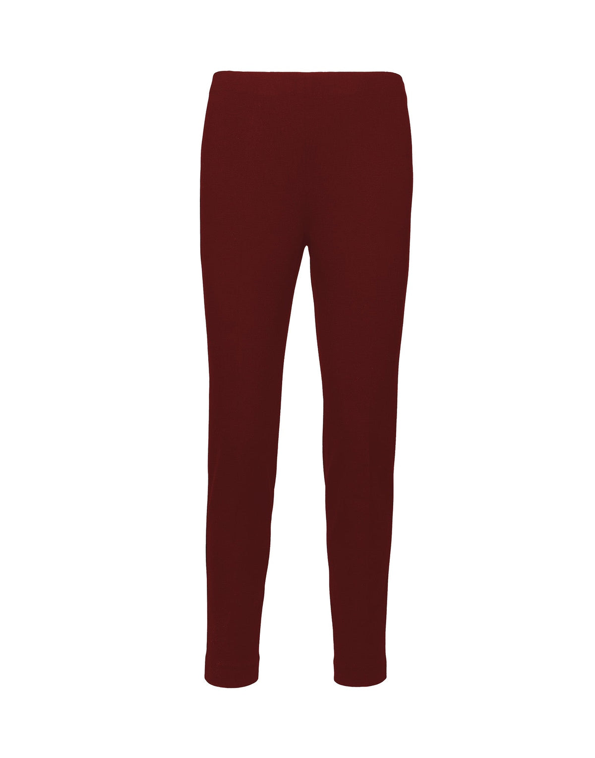 DOUUOD Pantaloni Leggings in Punto Milano Bordeaux