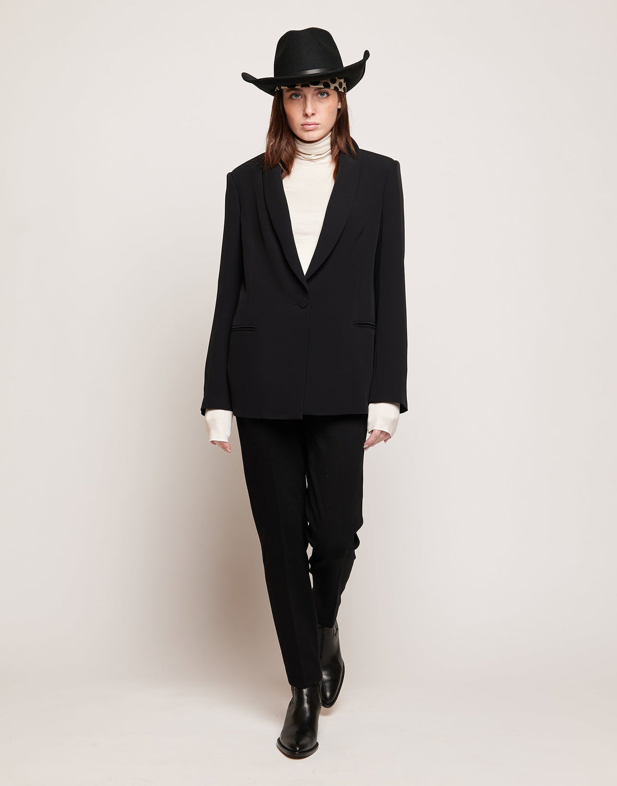 DOUUOD Pantaloni Leggings in Punto Milano Neri