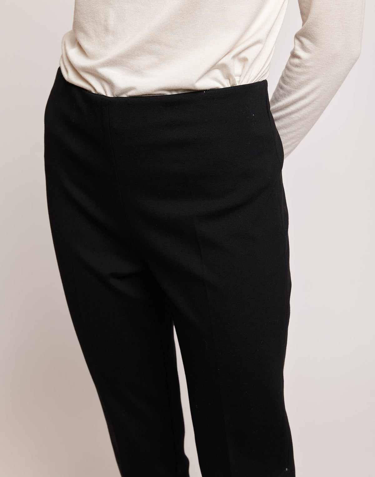 DOUUOD Pantaloni Leggings in Punto Milano Neri