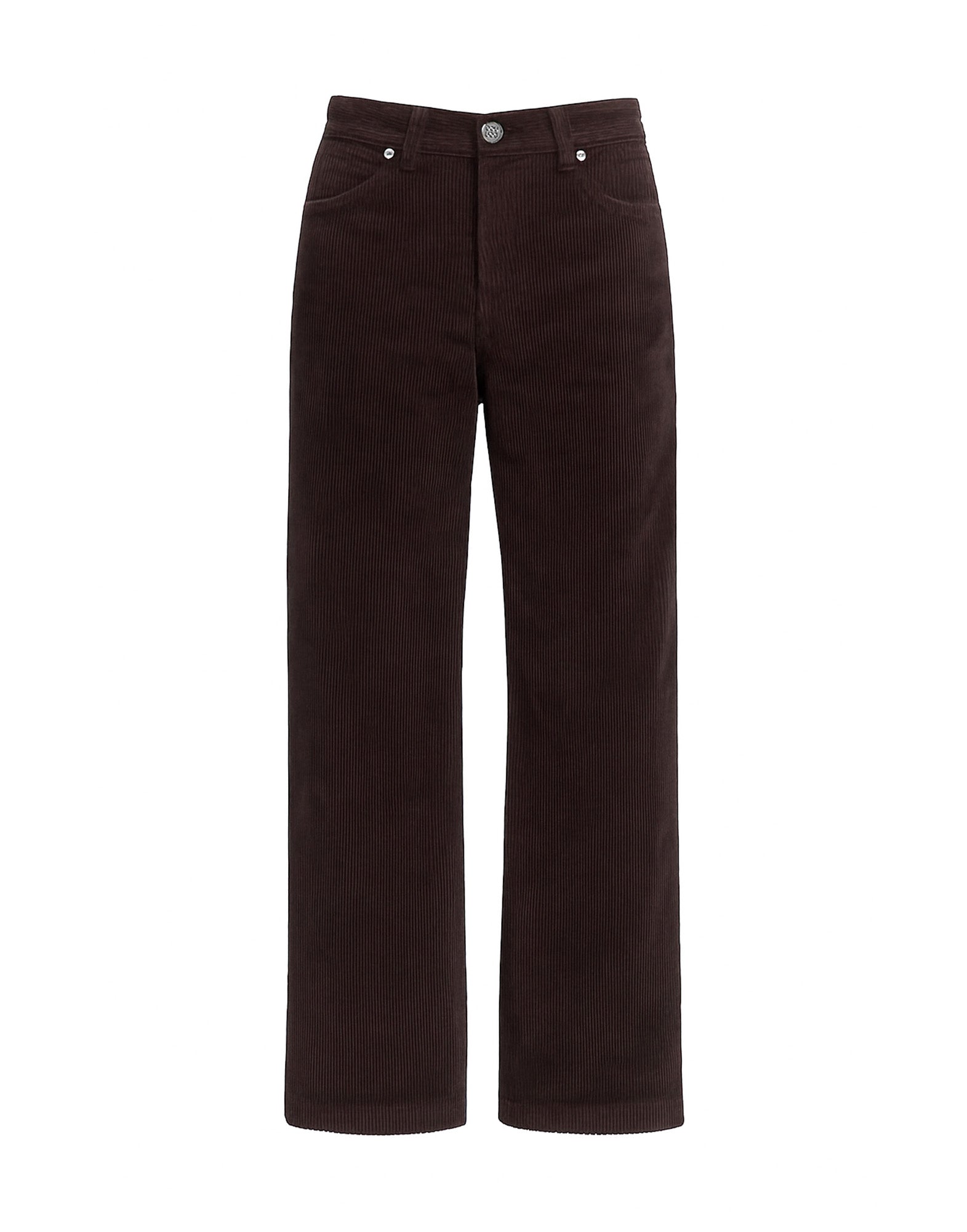 DOUUOD Pantaloni a Palazzo in Velluto 500 Righe Ciocco