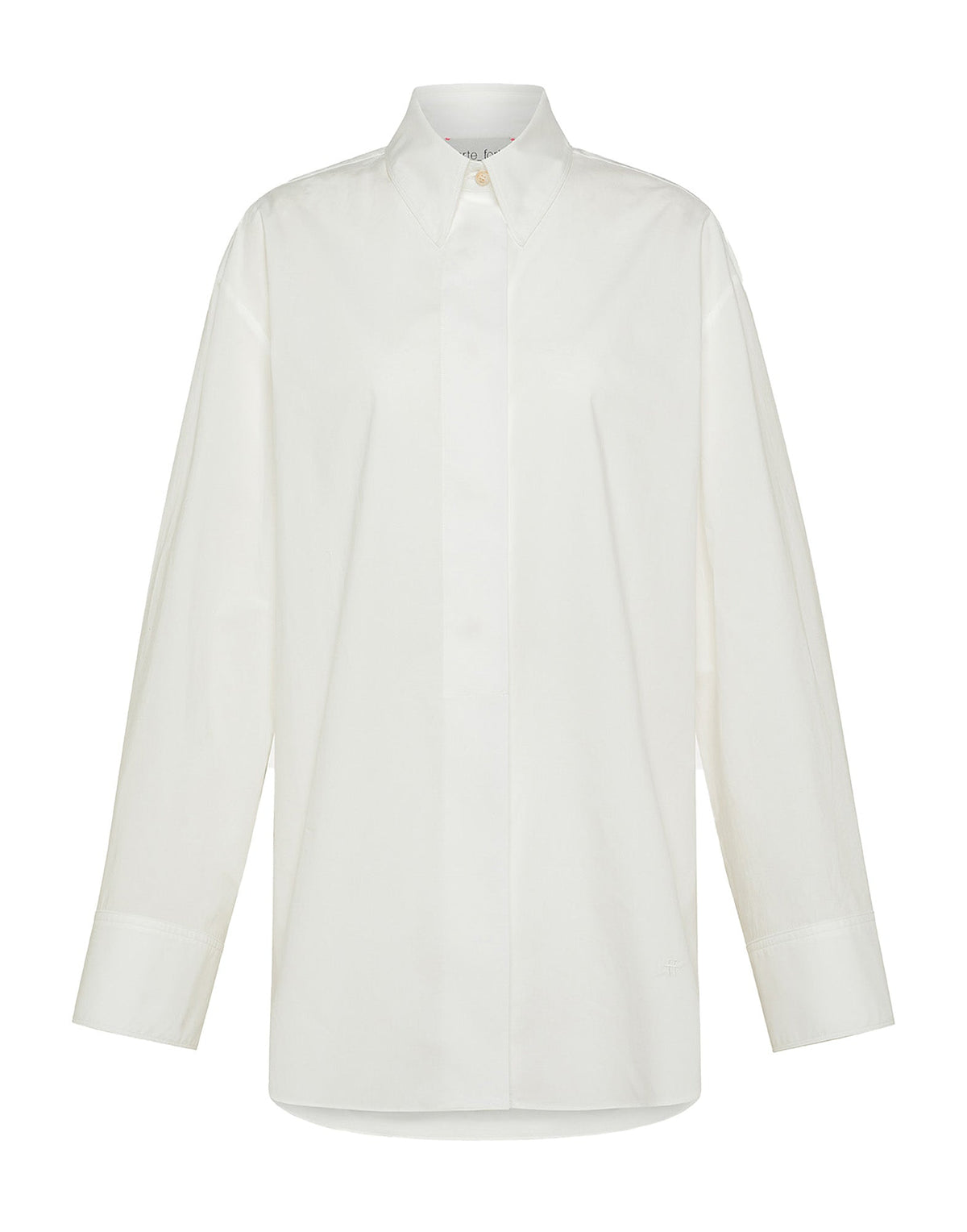 FORTE FORTE Camicia Oversize in Popeline di Cotone BCI Bianca