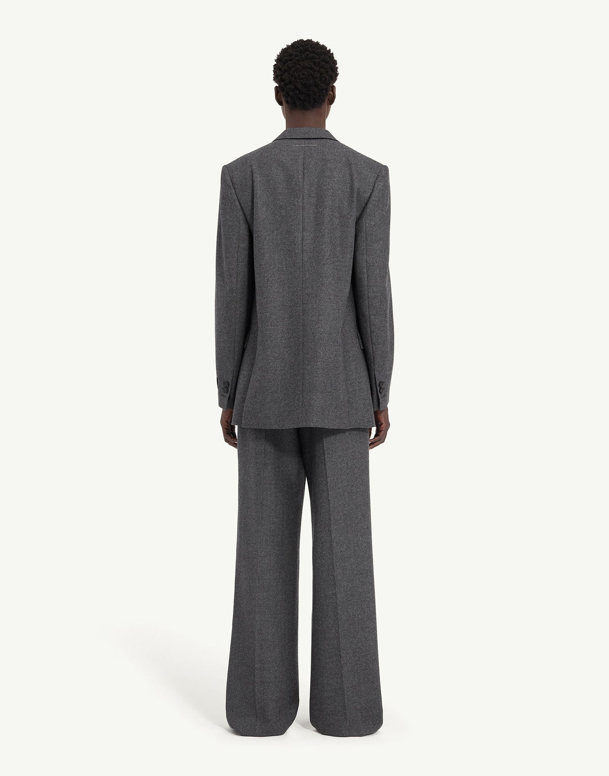 MM6 MAISON MARGIELA Giacca Doppiopetto in Lana Vergine Oversize Grigia