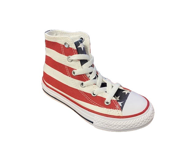Converse Youth All Star HI 3J254 stars &amp; bars sneakers alta con bandiera