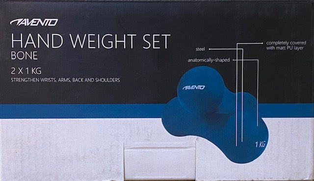 Avento Dumbbell Set 2x1kg 42DA-BLUE