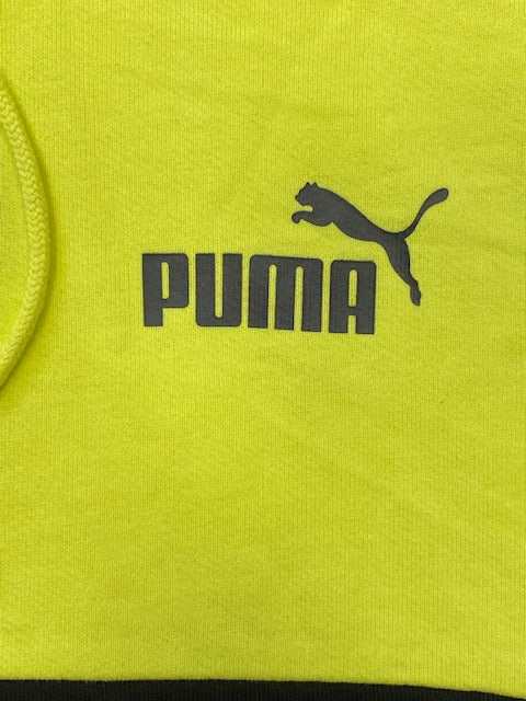 Puma Men's Power Colorblock TR Hoodie 848009-29 Lemon Yellow Black