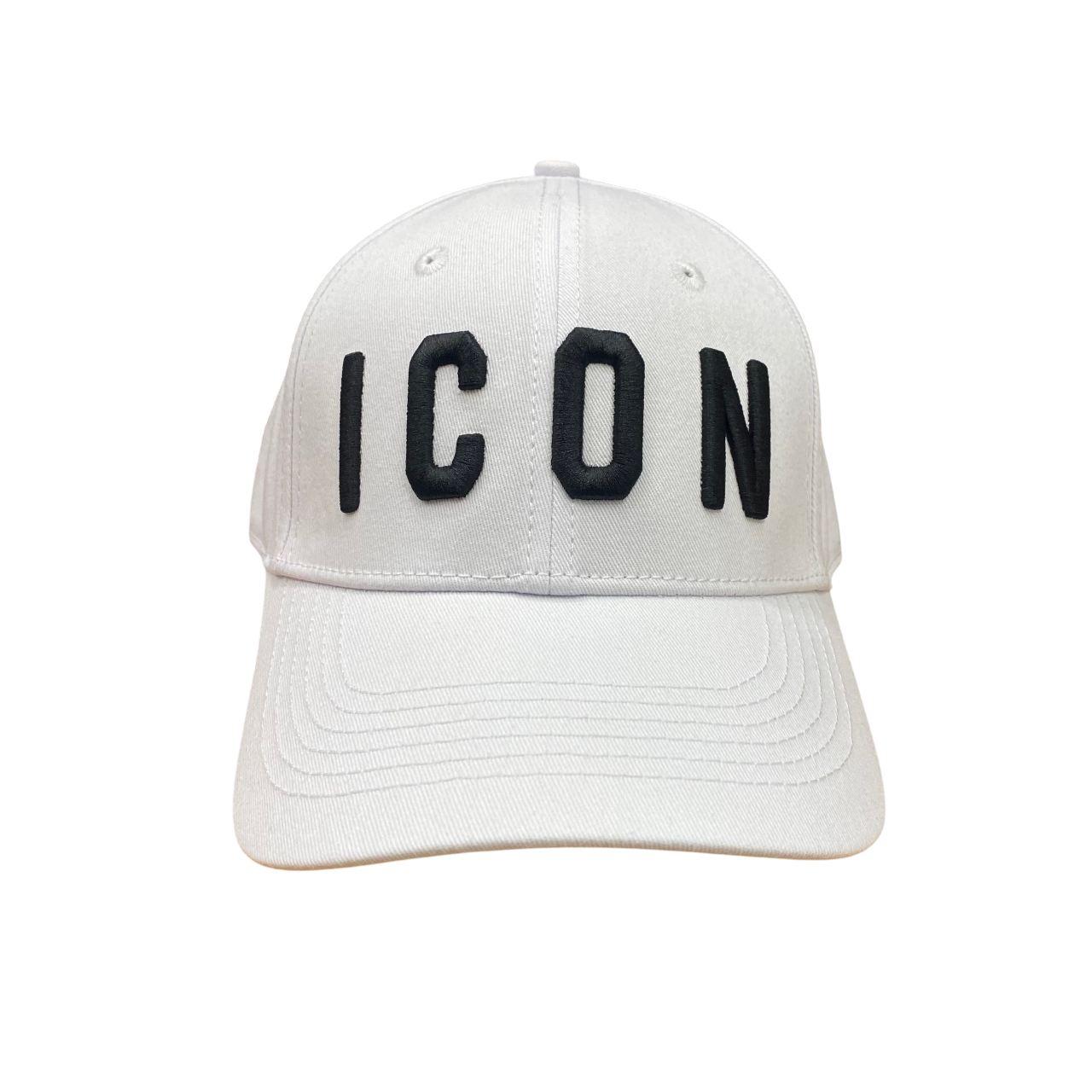 Icon cappellino con visiera curva unisex da adulto con logo ricamato ICXS2S5A049 bianco