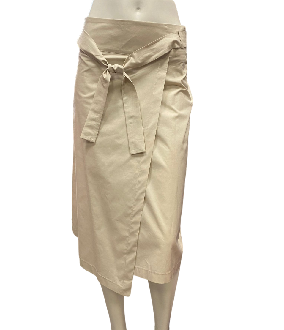 CafèNoir Wrap Skirt with Tie C7JC0103 M013 beige