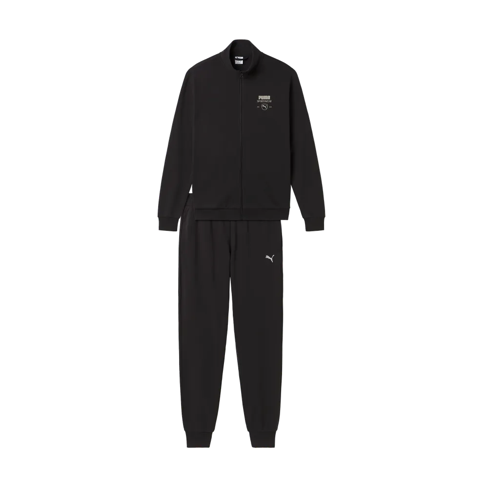 Puma Sport Fashion Sweat Suit TR 696664-01 Uomo Nero - Tuta Sportiva French Terry