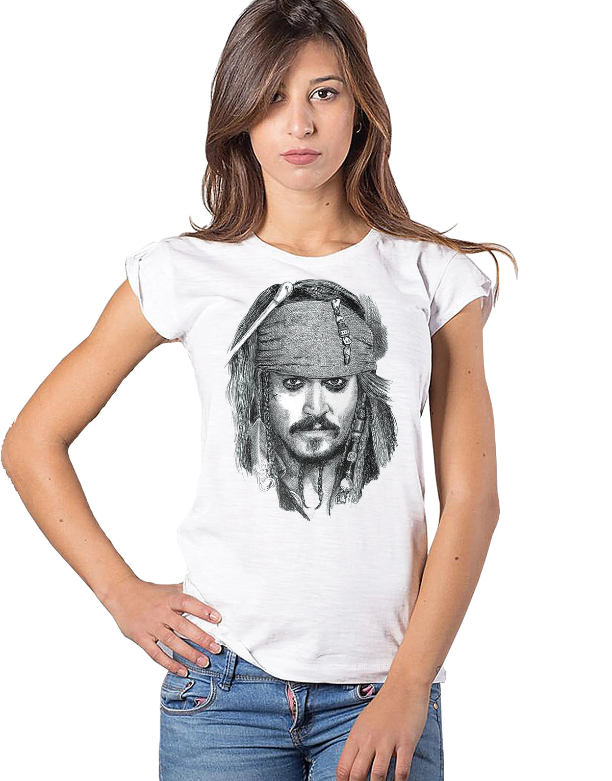 Street Style The Legend Pirata Stilizzato Multicolore - T-shirt Donna