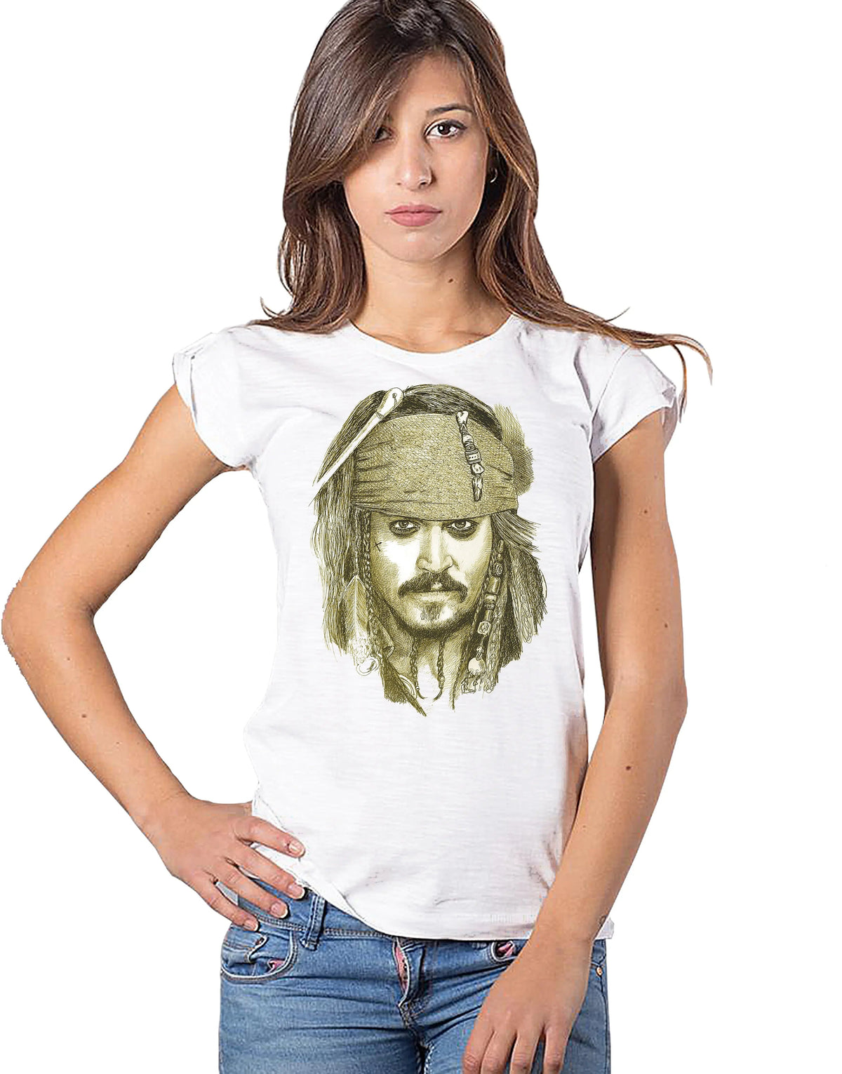 Street Style The Legend Pirata Stilizzato Multicolore - T-shirt Donna