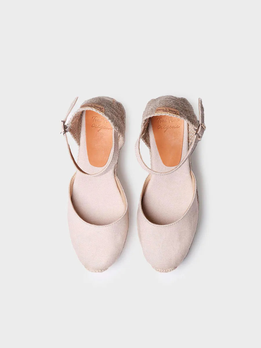 LAIA-NT Espadrillas da donna con zeppa in lino Toni pons