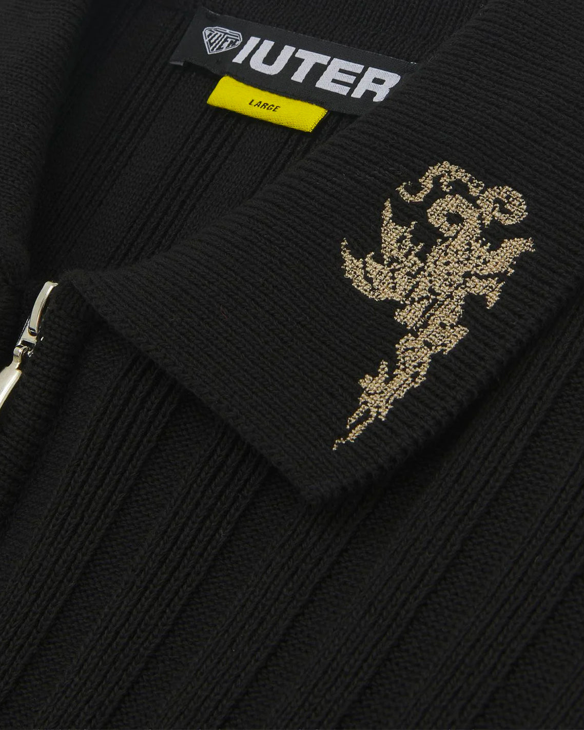 Polo Knit Courage Half Zip Nera