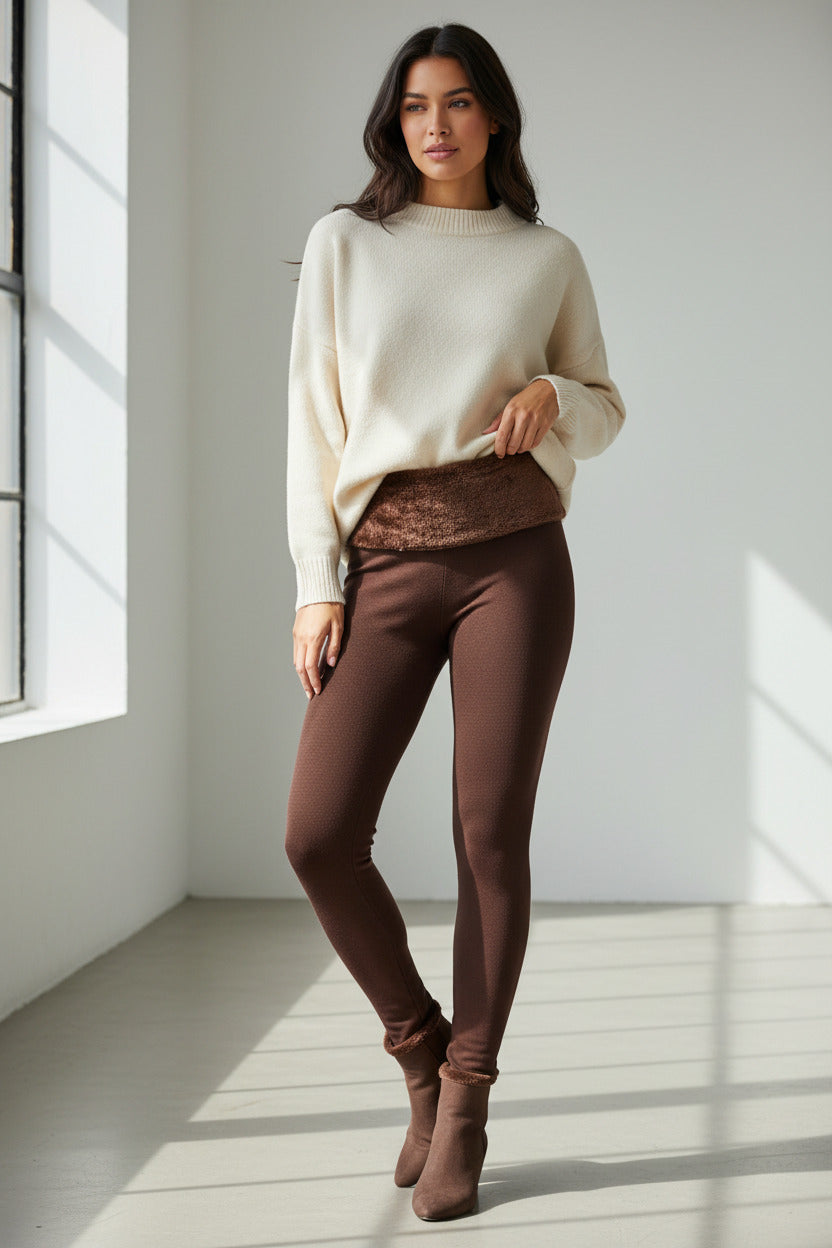 Pantaloni Felpati Donna Invernali – Leggings Caldi e Confortevoli