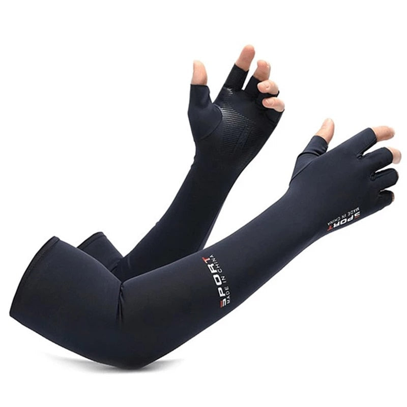Manicotti Sportivi UV per Ciclismo e Running con Protezione Solare | Mezze Dita