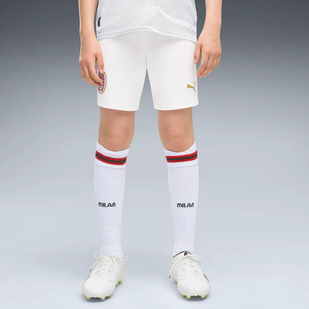 Puma ACM Shorts Replica 784150-02 – Pantaloncino Junior Calcio Milan Away Bianco 5-16 Anni