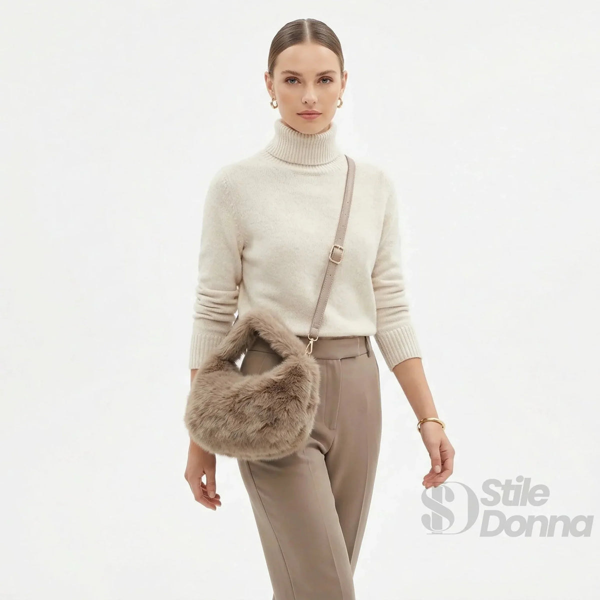 Mini Hobo in Pelliccia Sintetica