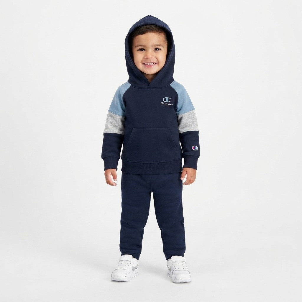 Champion Felpa Junior Chiusa con Cappuccio 307715 BS501 Blu