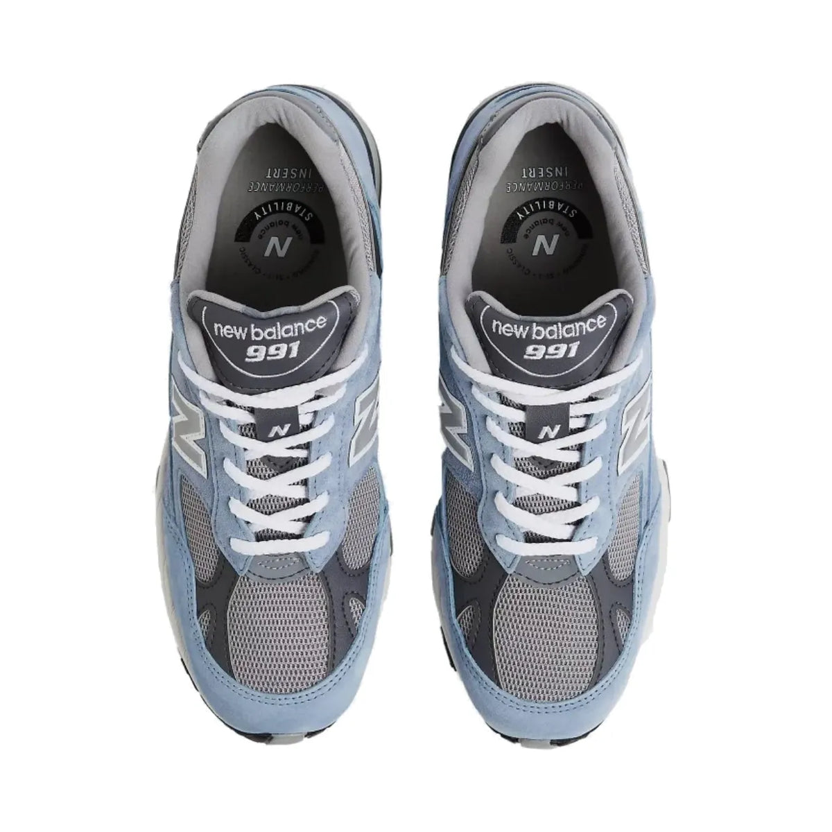 New Balance 991 Made in England Dusty Blue Alloy Smoked Pearl