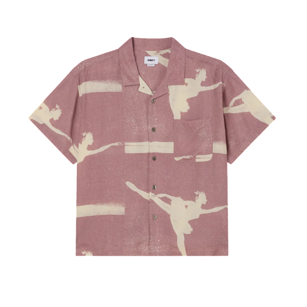Obey Camicia Uomo Manica Corta Jacques 181210431 Malva
