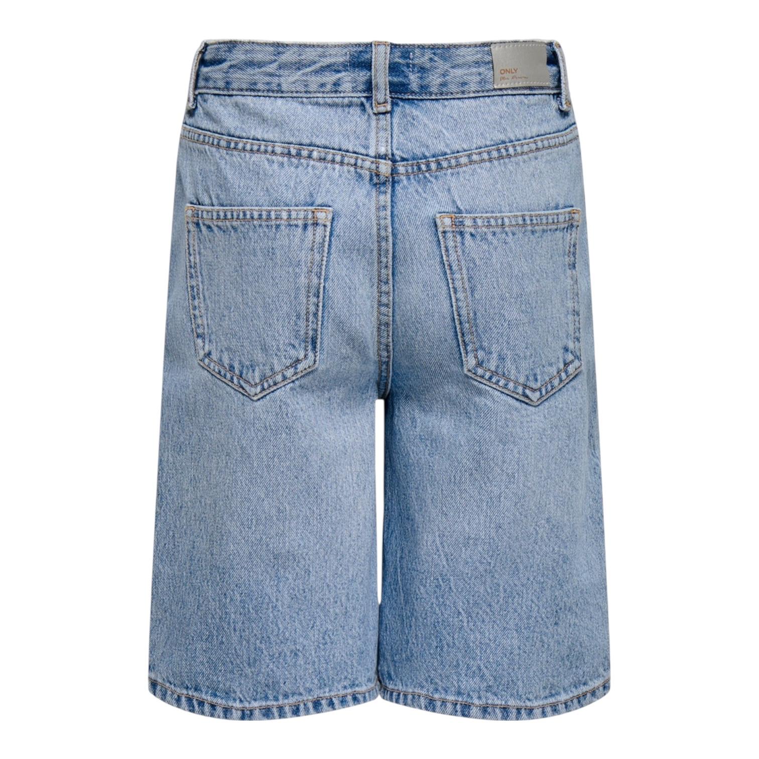 Only Bermuda Jeans Ragazza Vita Alta KOGSONNY 15364157 Blu Chiaro