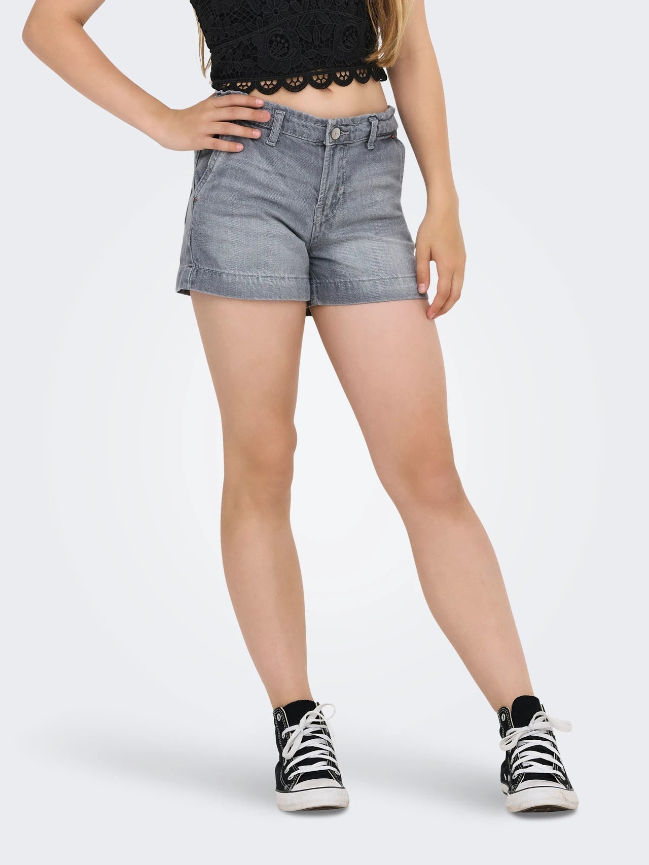 Only KOGCOMET Wide Leg Fit Bermuda in jeans 15340426 grigio