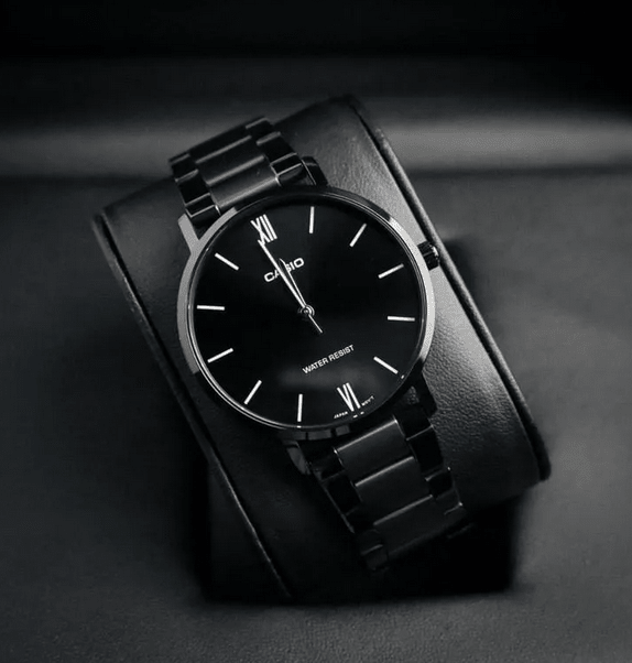 Casio MTP-VT01B-1B – Orologio Uomo Analogico Acciaio Nero Minimal