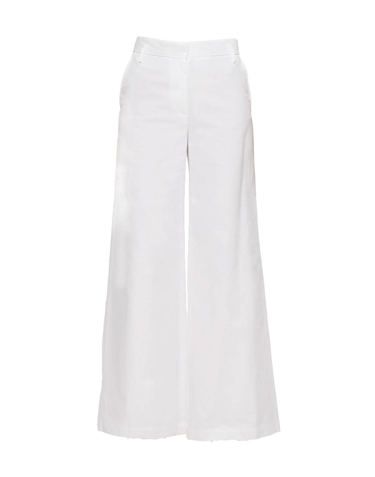 ALBERTO BIANI Pantaloni Ampi in Cotone Bianco