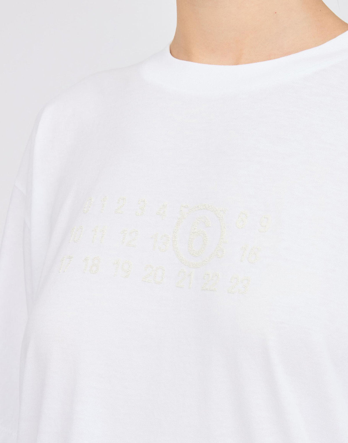 MM6 MAISON MARGIELA T-shirt con Numeric Logo Bianca