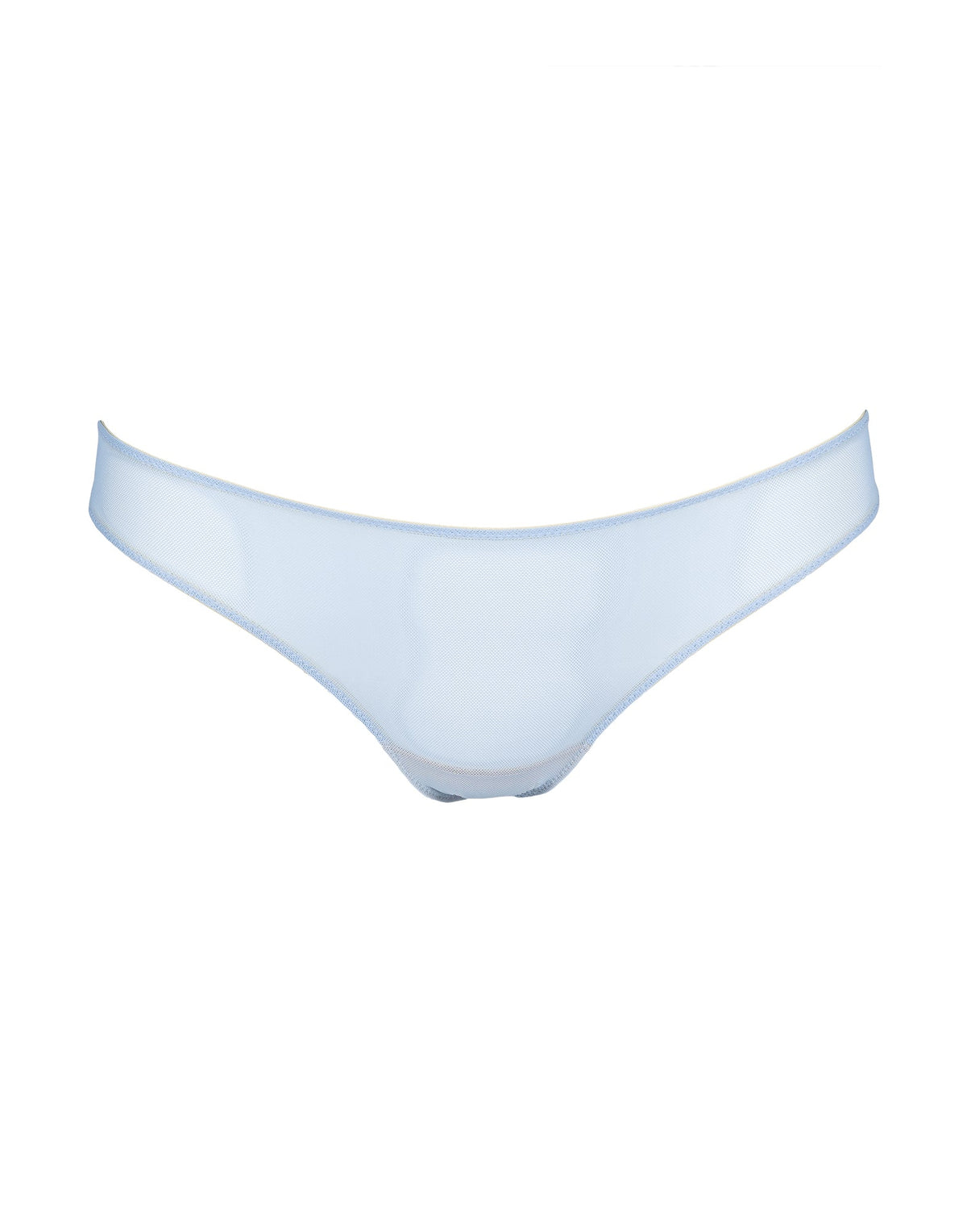 DOUUOD Slip a Brasiliana in Tulle Elasticizzato Azzurro