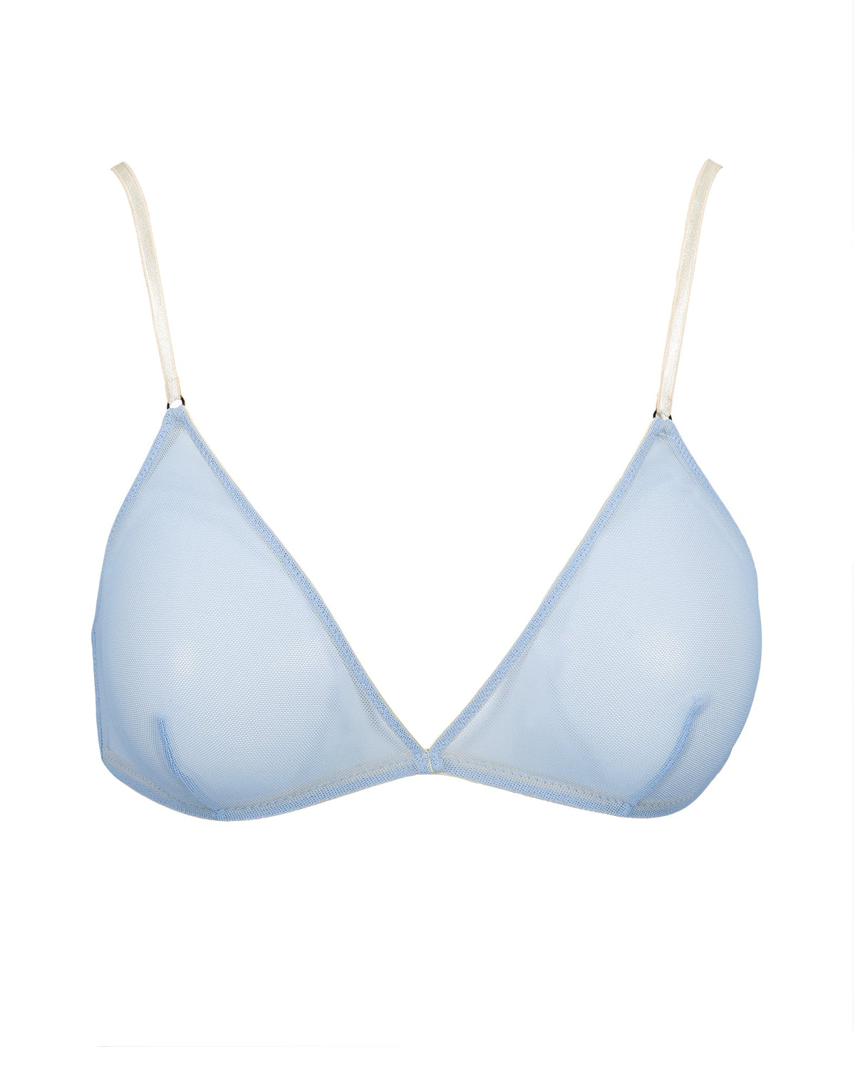 DOUUOD Reggiseno a Triangolo in Tulle Elasticizzato Azzurro