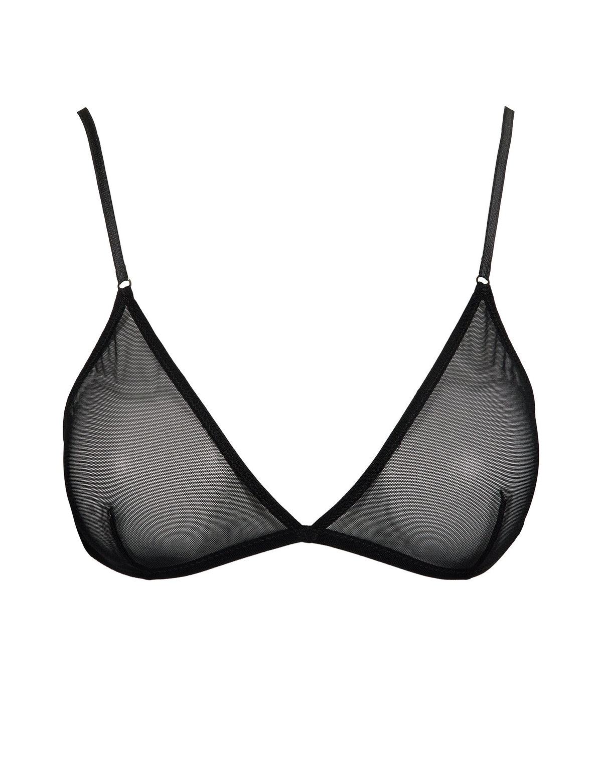 DOUUOD Reggiseno a Triangolo in Tulle Elasticizzato Nero