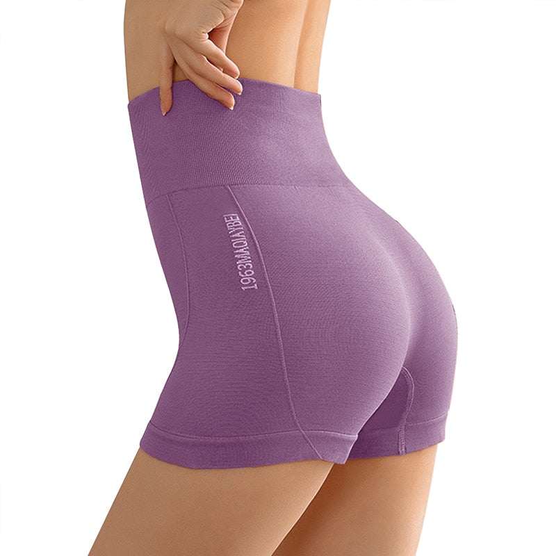 Pantaloncini Donna Vita Alta Yoga e Running Elasticizzati