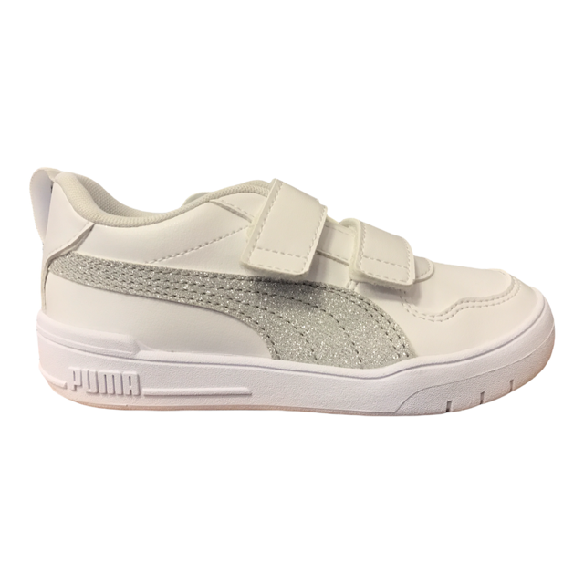 Puma girls' sneakers Multiflex Glitzm FS V PS 384885 01 white silver