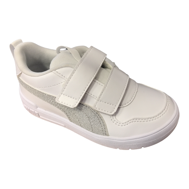 Puma girls' sneakers Multiflex Glitzm FS V PS 384885 01 white silver